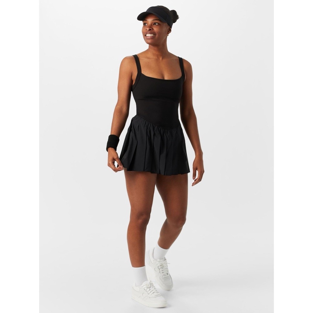 New Free People Movement Black Swing Of Things Tennis Dress Skort Medium/M $118